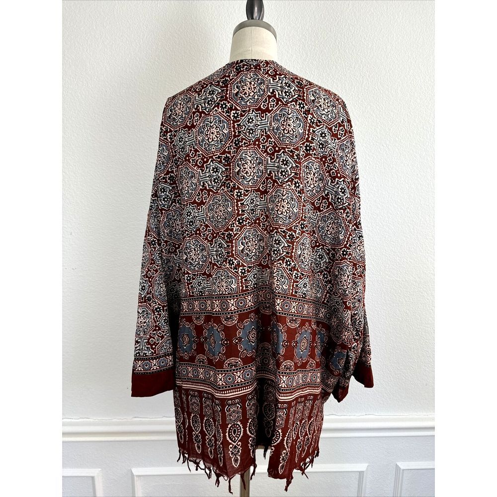 Serrv International Kimono O/S 1005 Cotton Bohemian Indian Festival - Picture 4 of 10